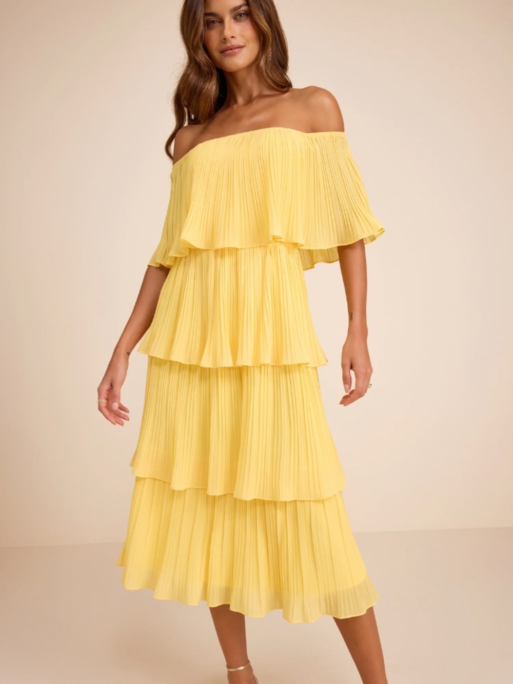 Lulus Ruffle Midi Dress
